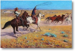 Картина Ловля лошадей