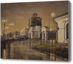 Картина Вечерний Екатеринбург, вид на Водонапорную башню