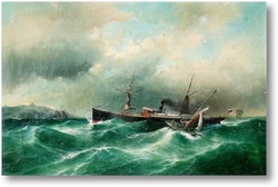 Картина Корабль в бушующем море