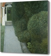Картина Пейзаж с зелёной дверью
