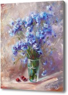 Картина Букет цветы  васильки