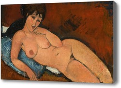 Картина Обнаженная на синей подушке, 1917