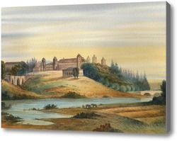 Картина Царицыно со стороны прудов