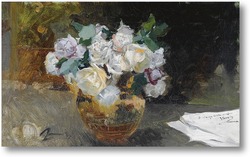 Купить картину Букет белых роз