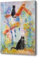 Картина Городские коты