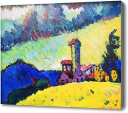 Картина Мурнау - пейзаж с башней