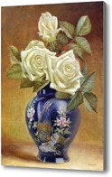 Картина Розы в восточной вазе