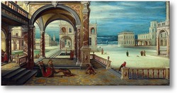 Картина Двор ренессанского дворца