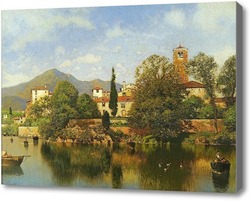 Картина Итальянский город на озере