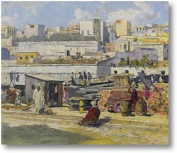 Картина Марокканская уличная сцена