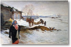 Картина Русская деревня, 1922
