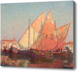 Картина Лодки в Кьоджа