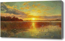 Купить картину Закат над датским Фьордом