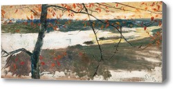 Картина Осенний пейзаж с рекой