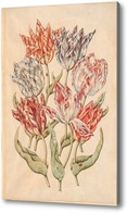 Картина Семь тюльпанов, три божьи коровки 