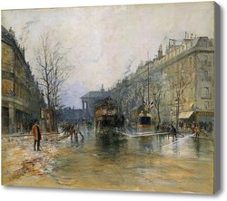 Картина Сцена из жизни парижской улицы