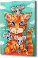 Картина Кошка и мышки