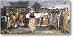 Купить картину Праздничные деревенские танцы, Поморье