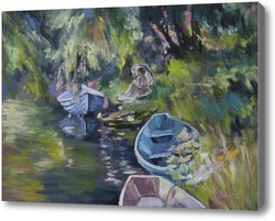 Картина Переславские лодки