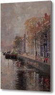 Картина Амстердам , 1891, Сталь Фридрих