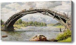 Картина Мост и горы