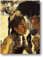 Картина Тюильри, женщина с зонтиком (1877)