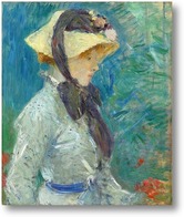 Картина Молодая женщина в соломенной шляпе, 1884