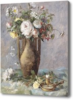 Картина Цветы, с подсвечниками