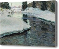 Картина Волендам поток зимой