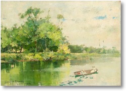 Картина Река (двусторонняя живопись), 1884