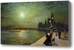 Картина Размышления на берегу Темзы, Вестминстер