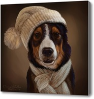 Картина Собака в шапке