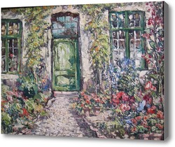 Картина Дом в цветах 
