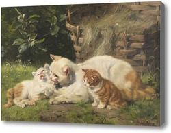 Картина Кошка с котятами 