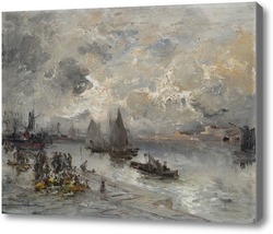 Картина Облака над гаванью