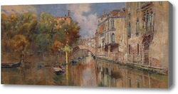 Купить картину Вид на канал в Венеции, Манескау Мария