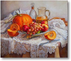 Картина Тыква и фрукты