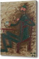 Картина Мужчина с трубкой и пивом
