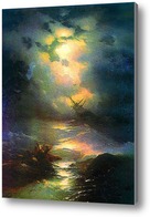 Картина Буря на Северном море,1865
