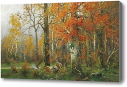 Картина В осеннем лесу