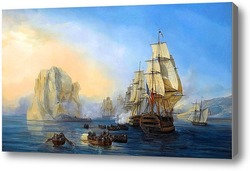 Картина -- Взятие скалы Бриллиант близ Мартиники 2 июня 1805 года