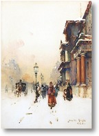 Картина Улица Квин Стрит, Эдинбург, 1888