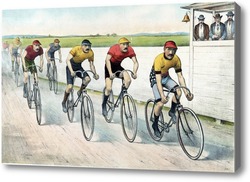 Картина Велосипедисты, финиш 