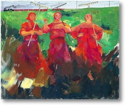 Картина Трое крестьянок С Граблями