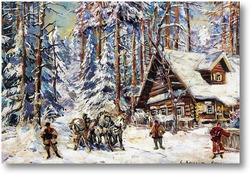 Картина Зимовье, 1930-е