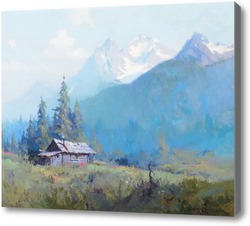 Картина Горная Хижина, Аляска