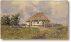 Картина Украинская хата на холме