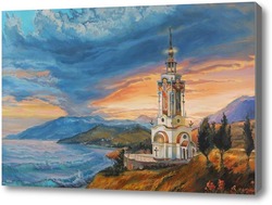 Купить картину Картина "Храм Николая Чудотворца в Крыму"