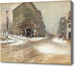 Картина Зима в Париже