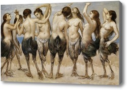 Картина Восемь танцующих девушек с птичьими ногами, 1886